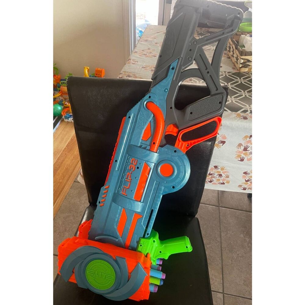 Nerf Elite 2.0 Flipshots Flip-32 Blaster Darts Included Rotating Double Barrel